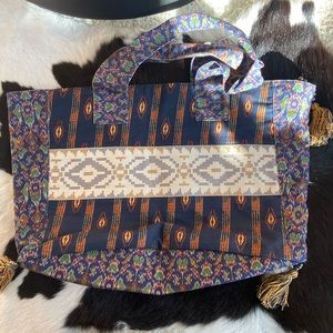 🔖 FREE PEOPLE Handbag Tote With Tassels